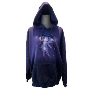 Fairydropart Mushroom Constellation Ombré Purple Hoodie S Whimsy Fairy Hippie